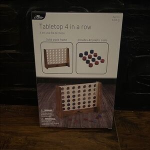 Tabletop 4 in a Row Game - Brown